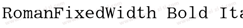 RomanFixedWidth Bold Italic字体转换